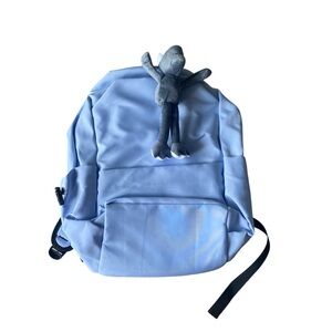 NWOT Light Blue Backpack with Plush Toy